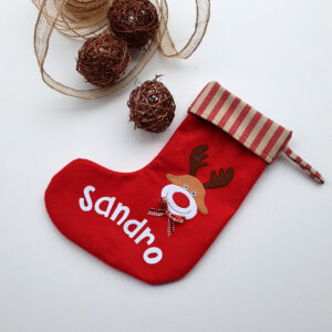calza befana renna rossa